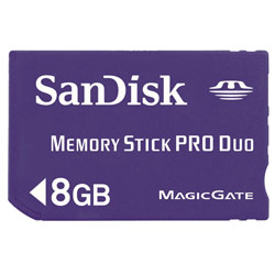 8gb SanDisk Memory Stick Pro Duo 8gb